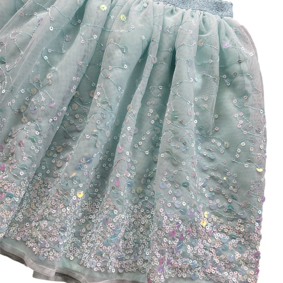 The Children’s Place Girls Tulle Blue Sequin Tutu Skirt 10-12 - Picture 2 of 5